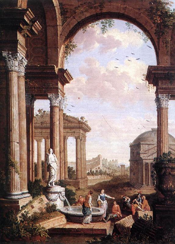 COCK, Paul de Landscape with Roman Ruins oil painting picture